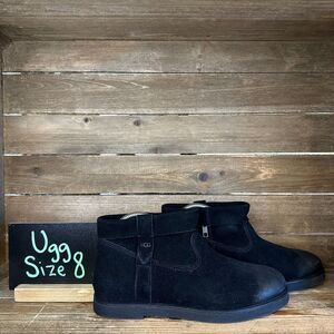 New NWOB‎ Womens UGG Josefene Black Suede Ankle Booties Boots Size 8 M